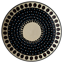west elm Potter's Workshop Dot Salad Plate, Black/White